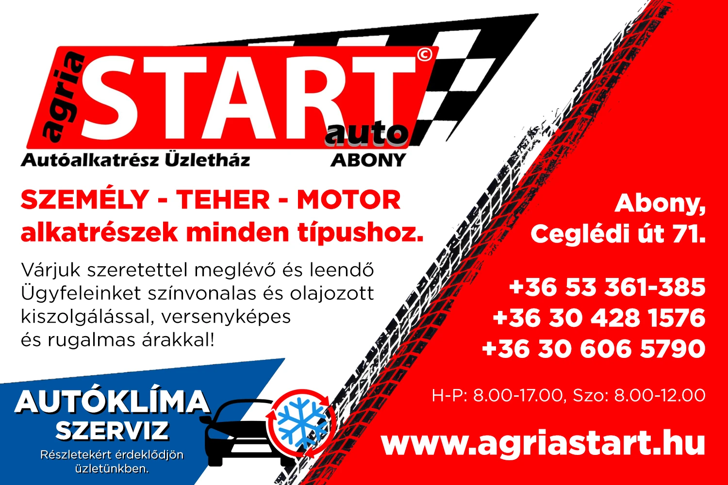 Agria Start Autó - Autóalkatrész Üzletház