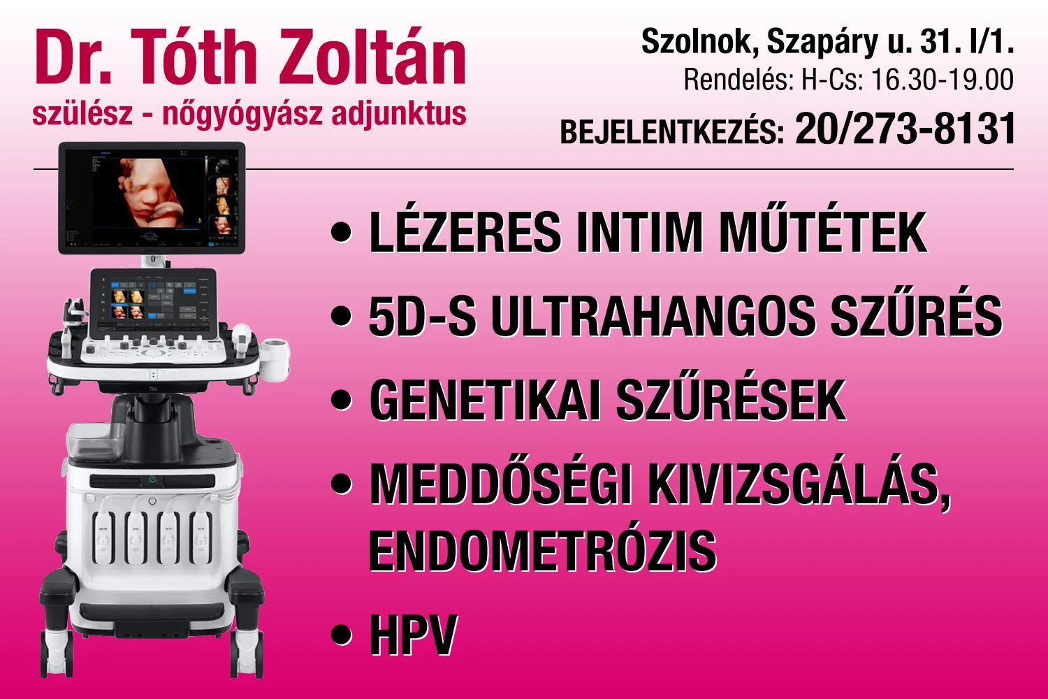 Nőgyógyász - Dr. Tóth Zoltán